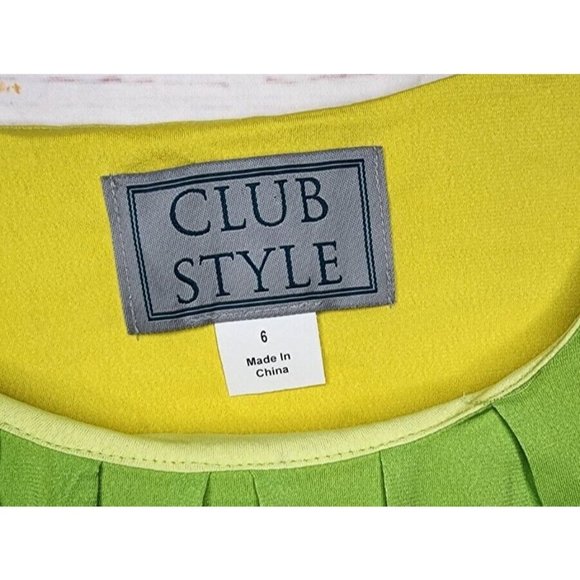 Rare Club Style Size 6 Yellow Green Multicolored Poly/Spandex Summer Nightgown - Picture 5 of 12